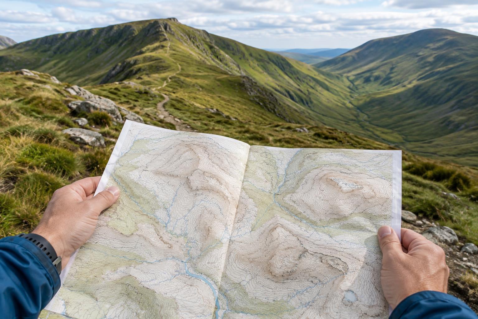 How to Read Contour Lines and Terrain Features on a Walking Map