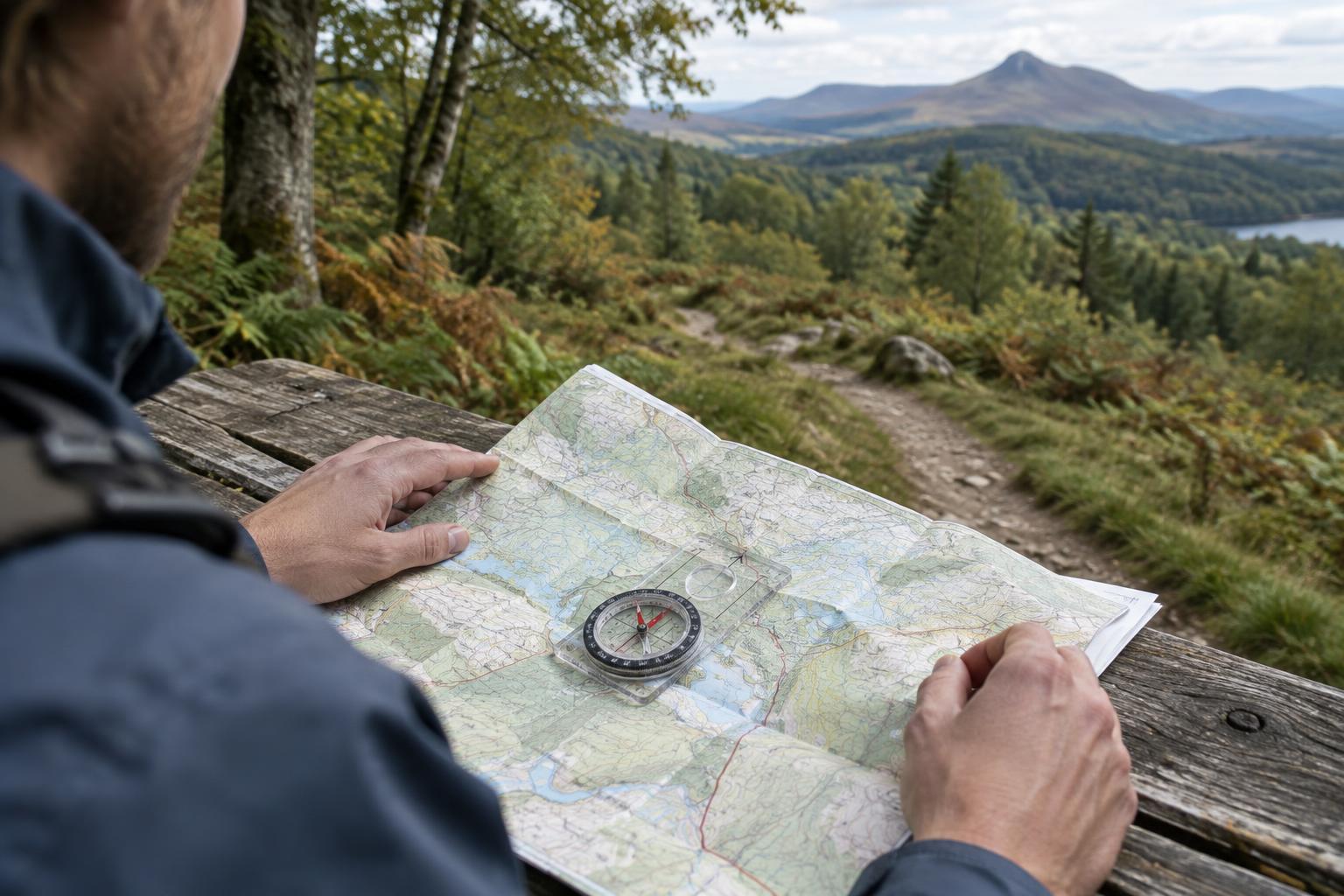 How to Orient a Paper Map Using a Basic Compass